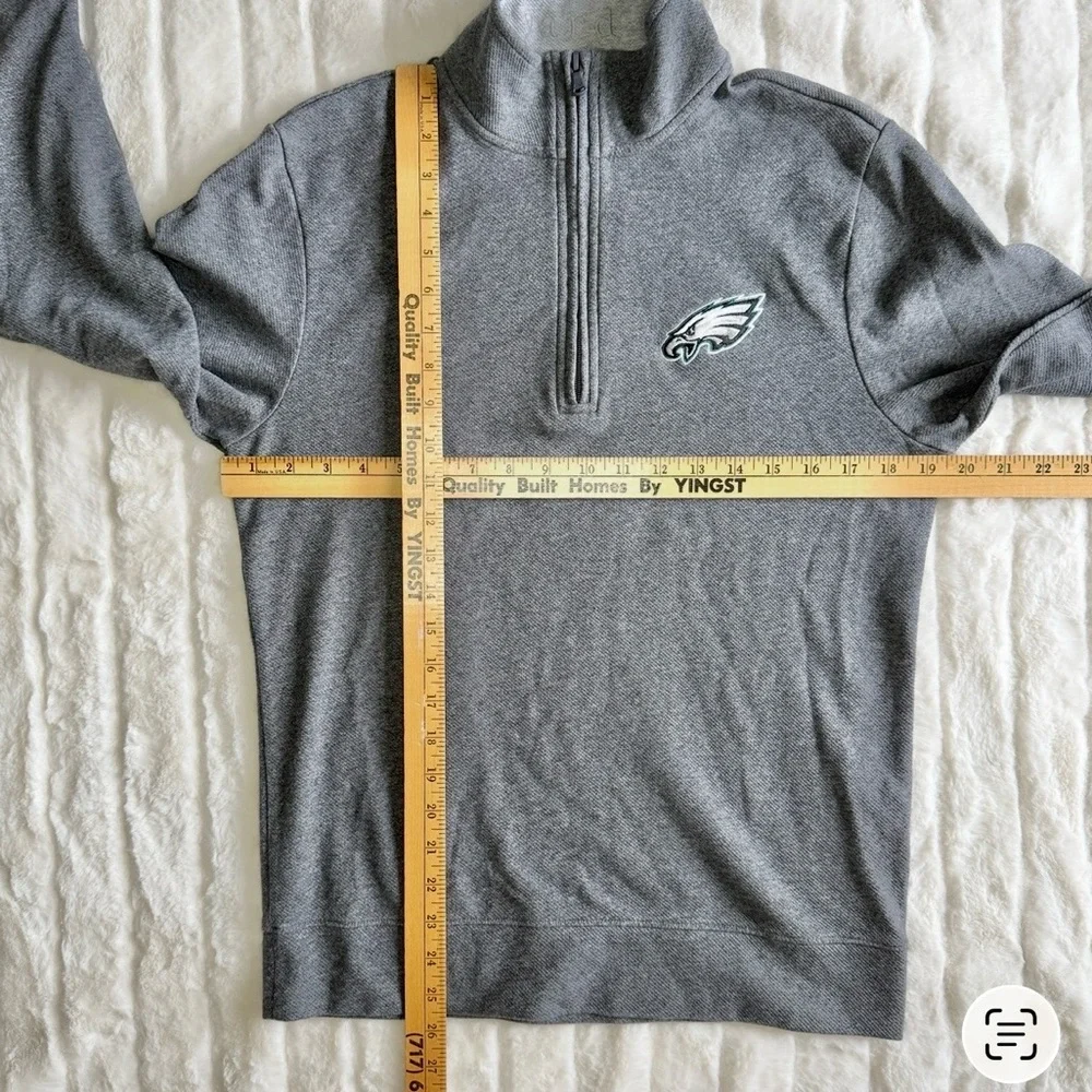 Vineyard Vines Men’s Philadelphia Eagles Heather Gray Quarter Zip Size Small